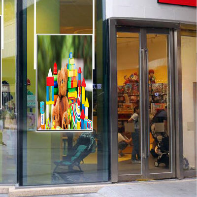 43 Inch Dual Two Sided Display Advertising Jendela Kecerahan Tinggi Menghadap Layar Gantung