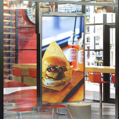 Layar Signage Digital Dua Sisi 55 Inch Jendela Sinar Matahari 1920x1080
