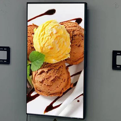 75 Inch Wall Mounted Digital Signage Panel Kios Digital Lcd Suhu Tinggi