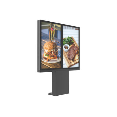55 Inch 3000 Nits Restoran Digital Menu Board Berdiri Cahaya Tinggi