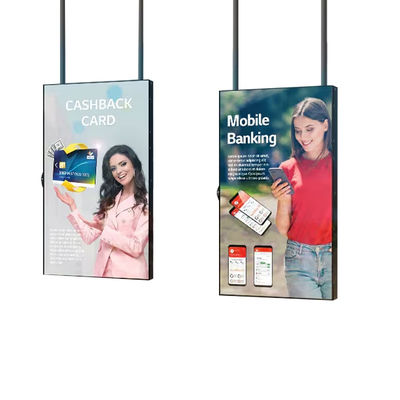 55 Inch Window Lcd Display Indoor Cahaya Tinggi Langit-langit Gantung Perdagangan Ritel Iklan