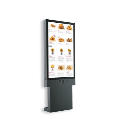43 Inch Outdoor Lcd Kiosk 2500 Nits Kecerahan Untuk Iklan Restoran