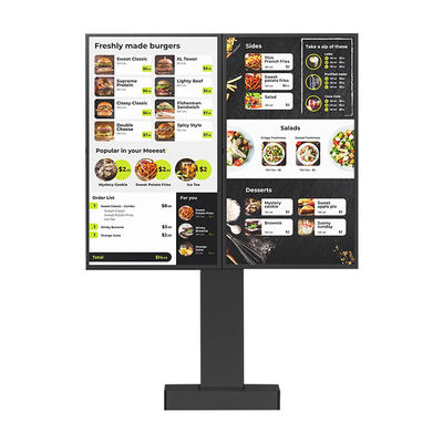 1920x1080 55 Inch Outdoor Drive Thru Menu Board Untuk Restoran