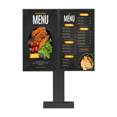 Layar lcd tahan air di luar ruangan Drive Through Digital Menu Board untuk iklan restoran
