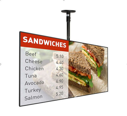 Fengshi 32 inci 700nit FHD Ultra sempit Indoor Digital Menu Board Untuk Restoran