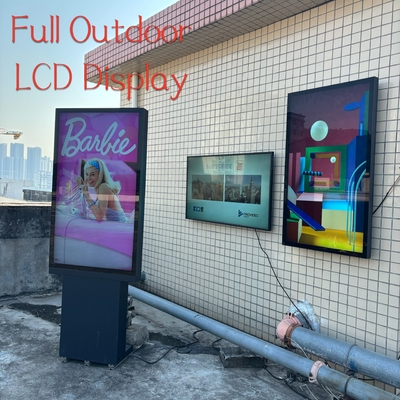 49 inci 2500nits Outdoor Waterproof LCD Display Untuk Restaurant Iklan IP66 seri bebas perawatan
